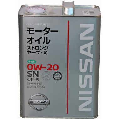 Олива моторна Nissan "Strong Save-X 0W20 SN", 4л